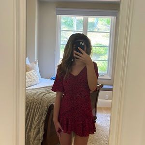 BB DAKOTA red leopard print dress from Nordstrom’s